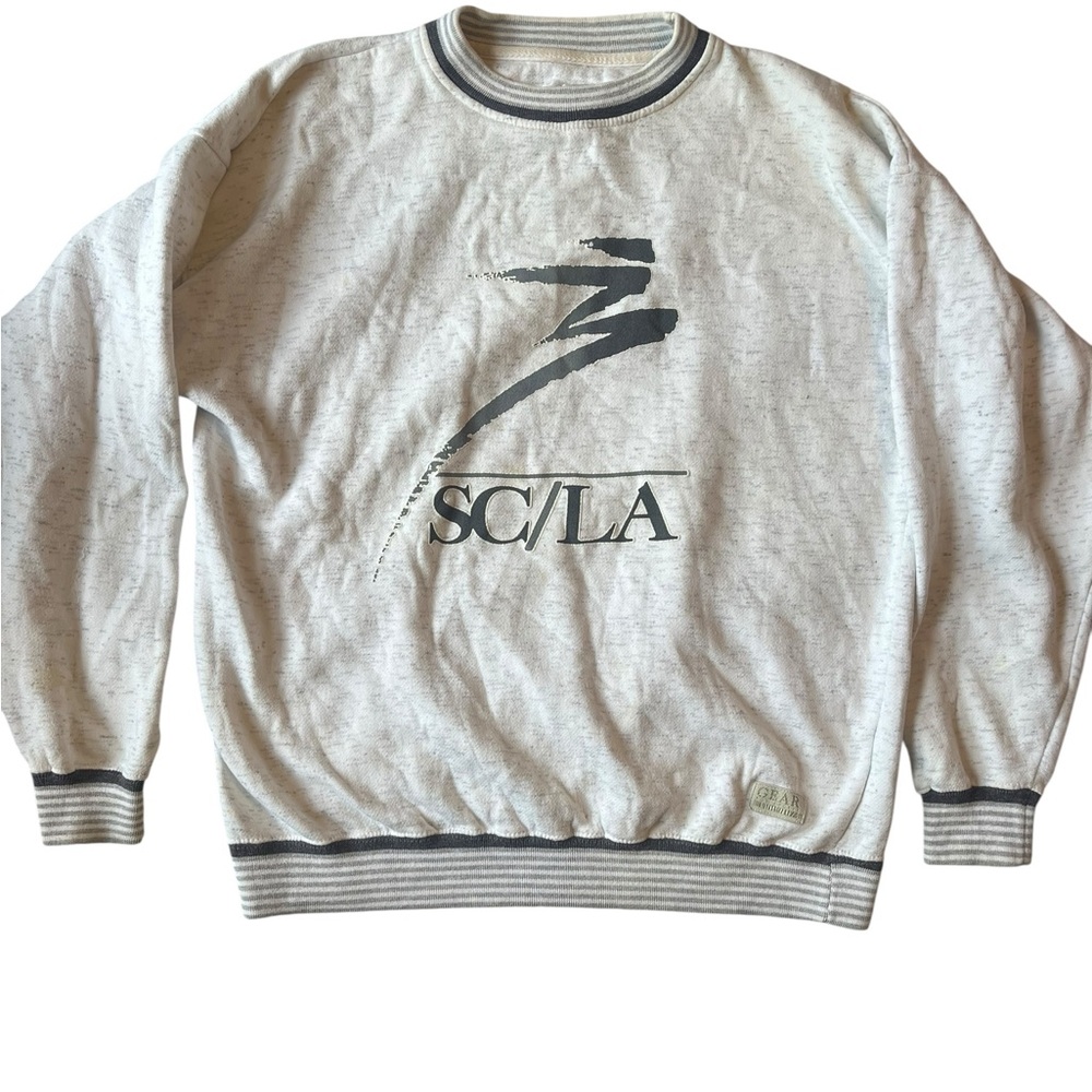 Gear For Sports Cream and Gray Crewneck Sweater
